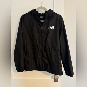New Balance Black Fleece-Lined Hooded Jacket